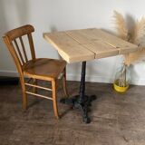 Table bistrot pied central en fonte style industriel