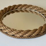 Round mirror in vintage rope 60