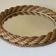 Round mirror in vintage rope 60