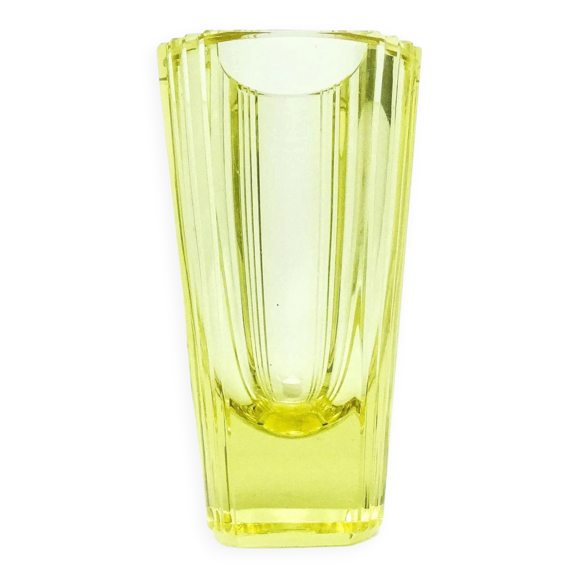 Art Deco vase, crystal, Moser, Czechoslovakia, 1930s