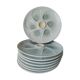 8 oyster plates in slurry by salins