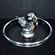 Lalique ring cup with birds in sparrow crystal unsigned
