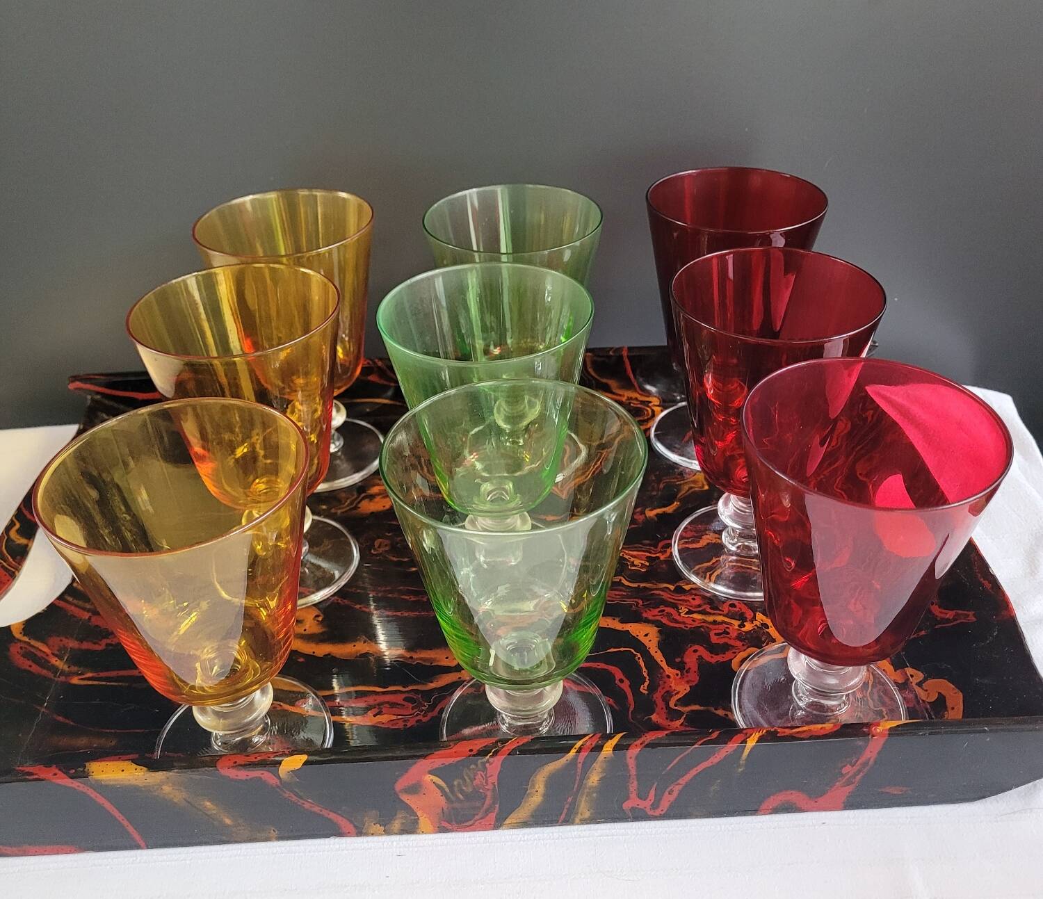 Stemmed glasses
