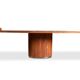 Willy Rizzo. Large table in orange-red travertine. 1970s.