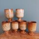 Mazagran cups, stoneware stemmed glasses from Puisaye, Jean-Pierre Prud’homme