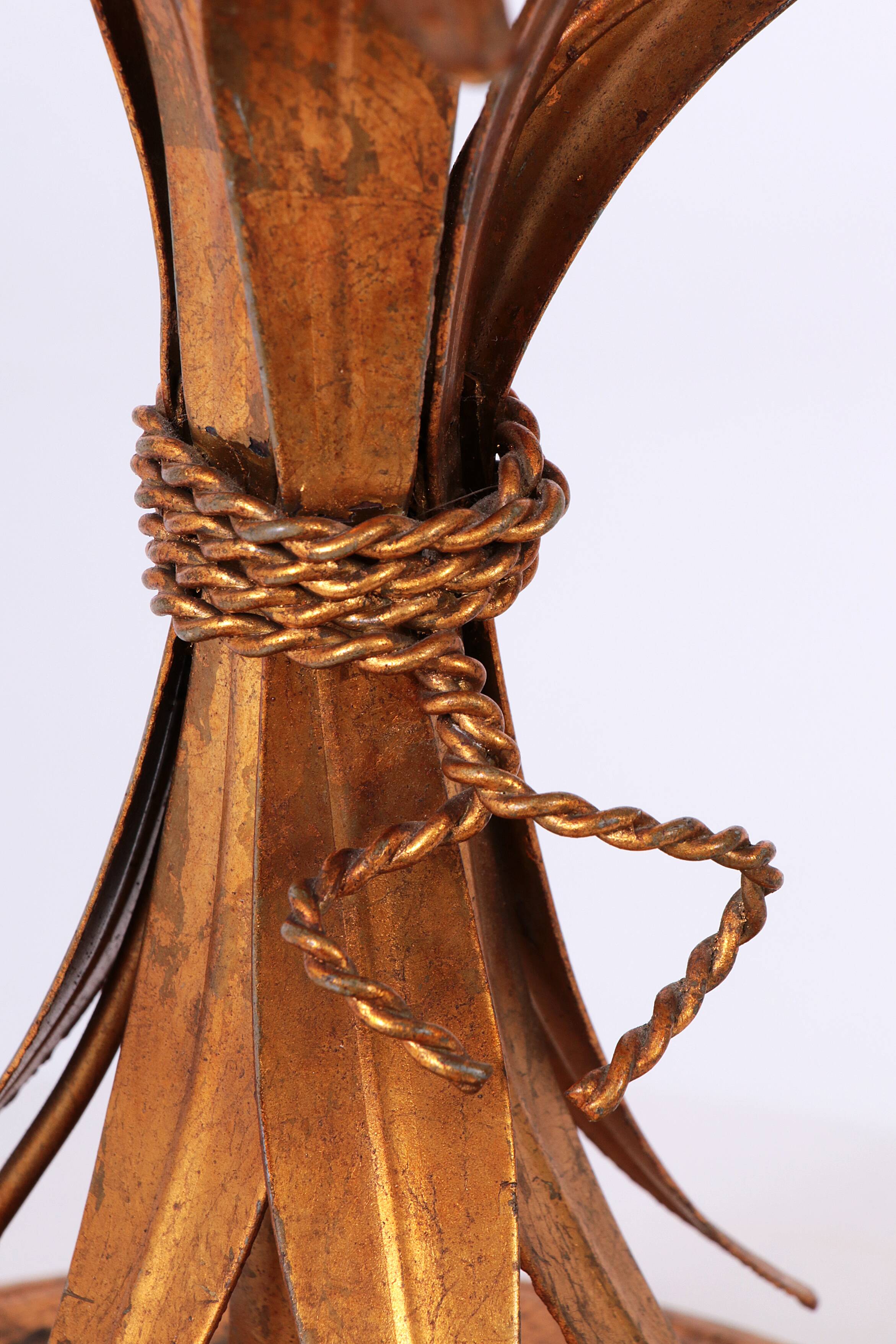 Gilt ‘Sheaf of Wheat’ Table Light, Florentine Table Lamp by Hans Kögl, 1960s