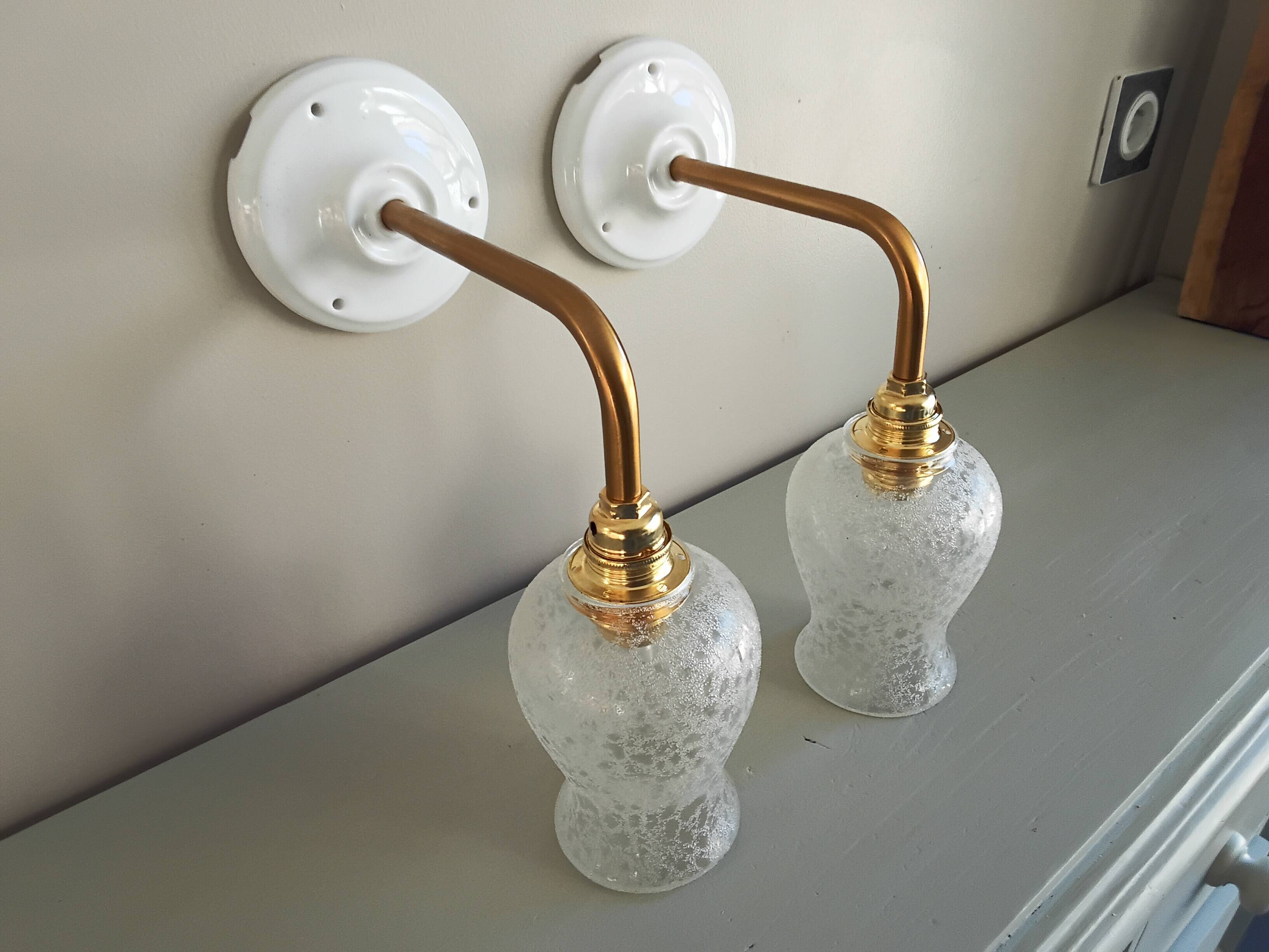 Set of two vintage wall sconces.