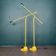 Mid-century industrial yellow floor lamps, Yugoslavia, 1960s, set of 2.