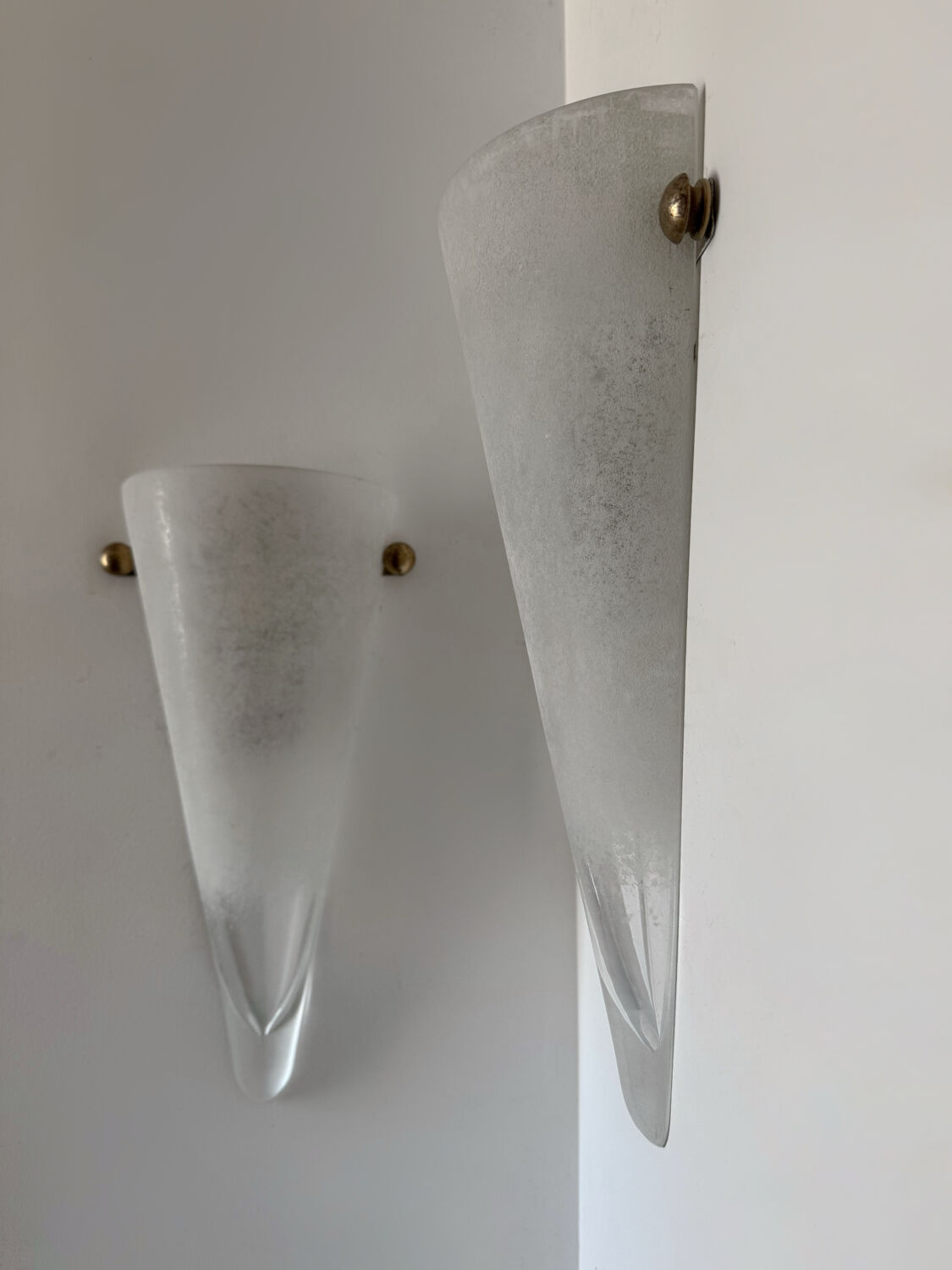 Vintage Murano glass wall sconces