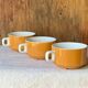 3 large vintage Sarreguemines chocolate cups