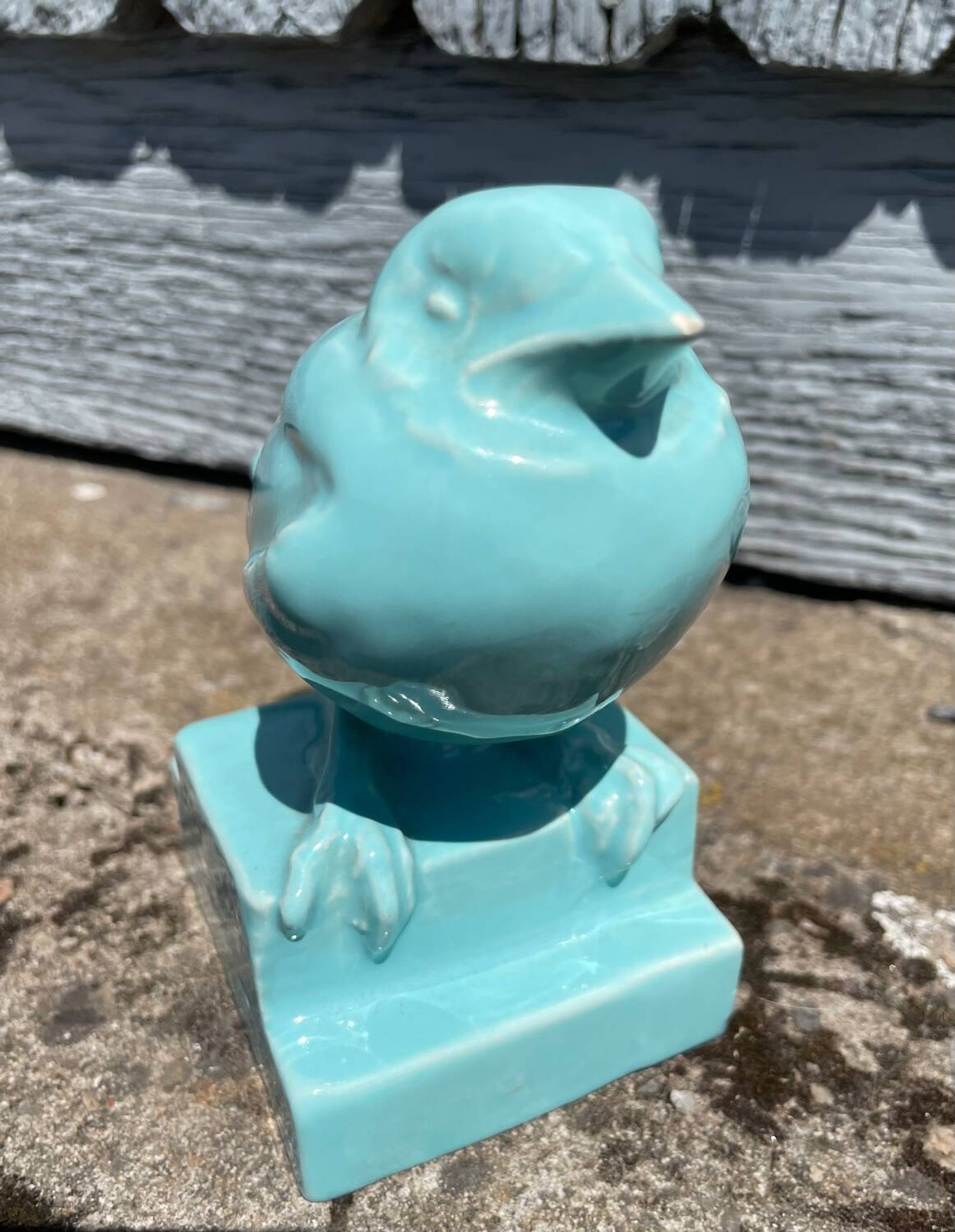 Art deco ceramic bird by st clement signed h. guingot 1930