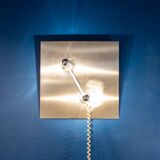 Magnetic steel two-light wall lamp 1970s