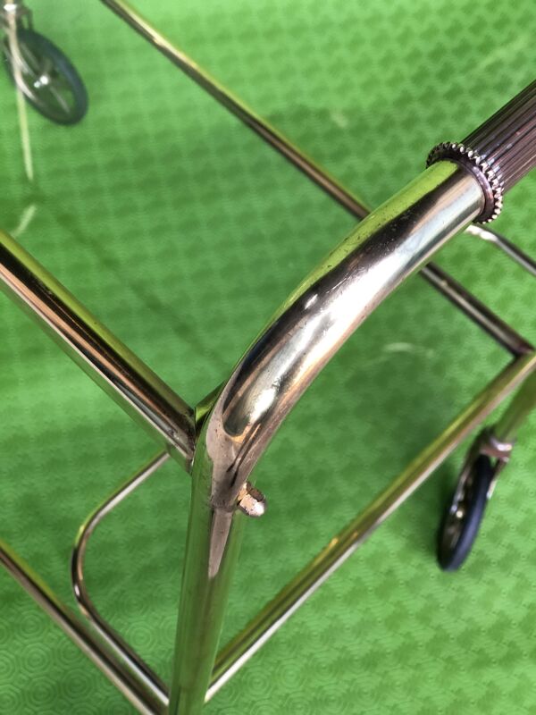 Desserte roulante vintage 1960-1970 metal dore