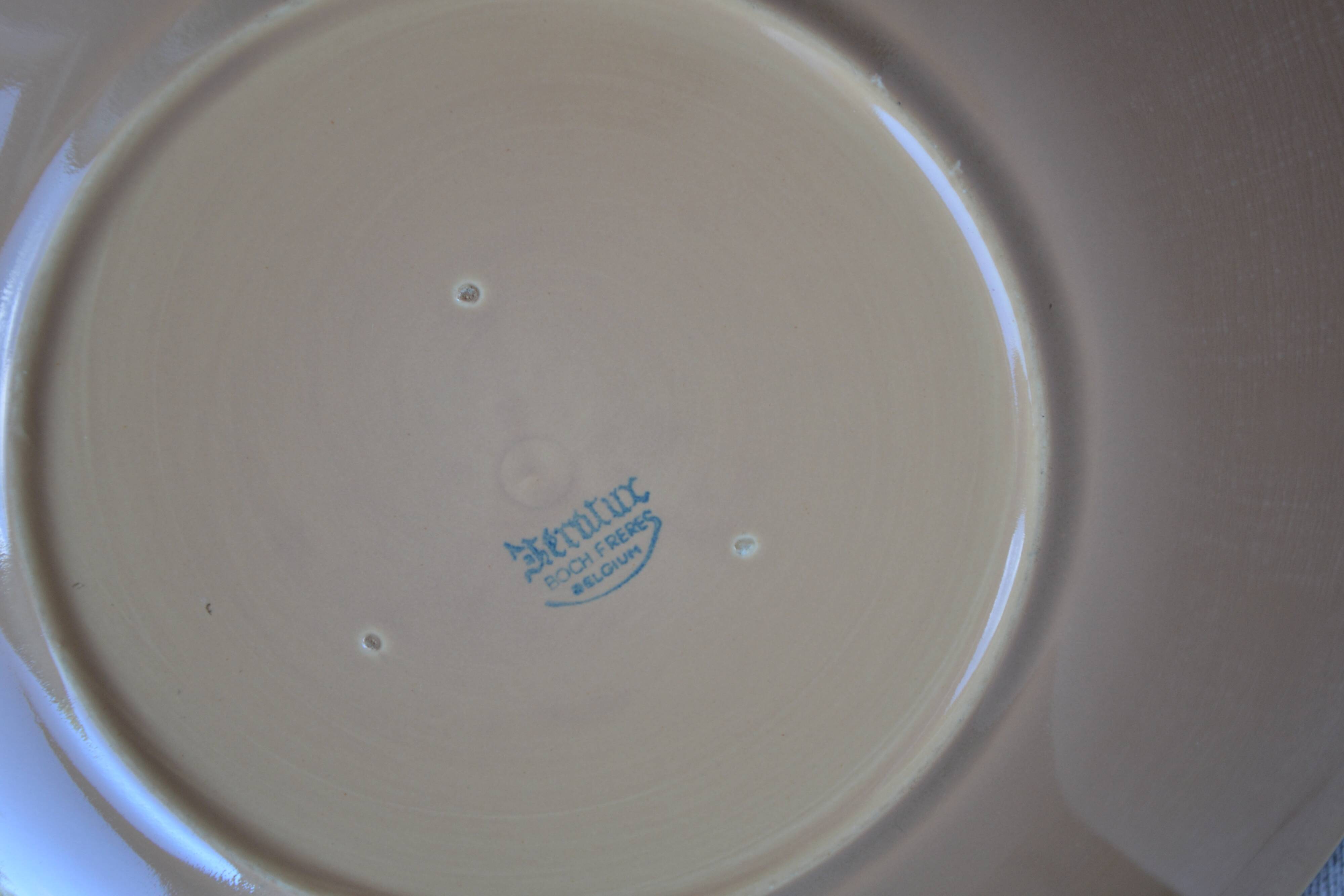 Large dish/bowl Keralux Boch "Cordaline" 1956