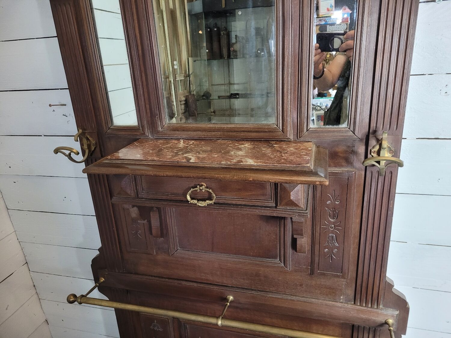 Old walnut cloakroom