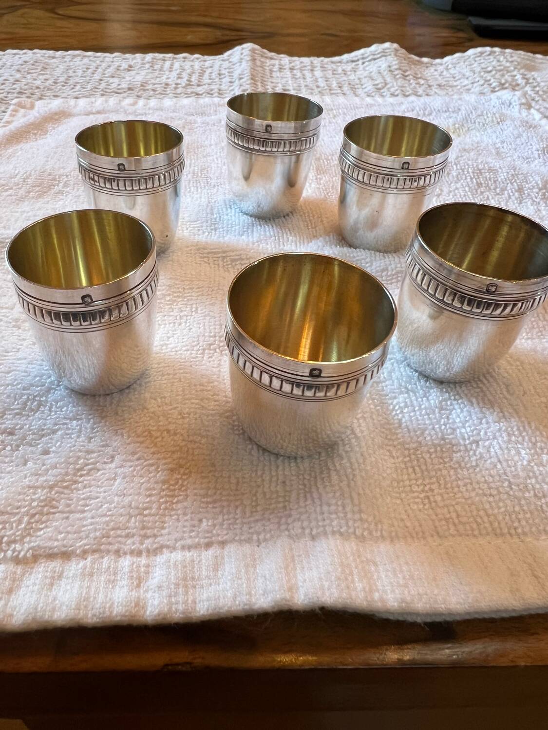 Solid silver liqueur set