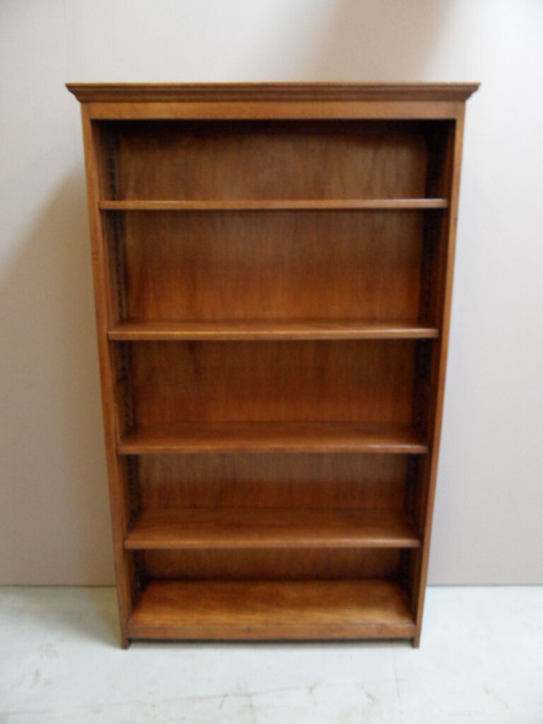 Vintage oak open bookcase