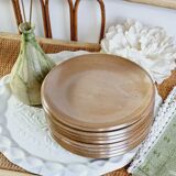 Set of 8 dessert plates Grès de Brenne