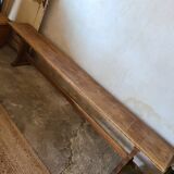 Solid wood bench