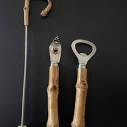 Couverts de service ouvre-bouteilles manches bambou