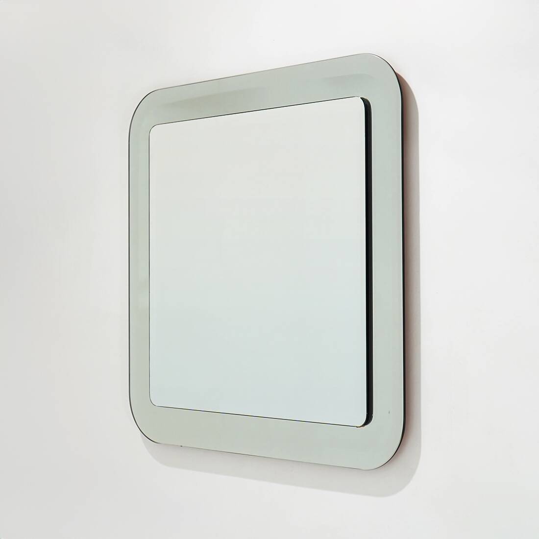 Square wall mirror with beveled edges, 1970s