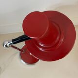 Red metal desk lamp