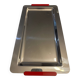 Grand plateau design en inox signé morinox, typique du style des année