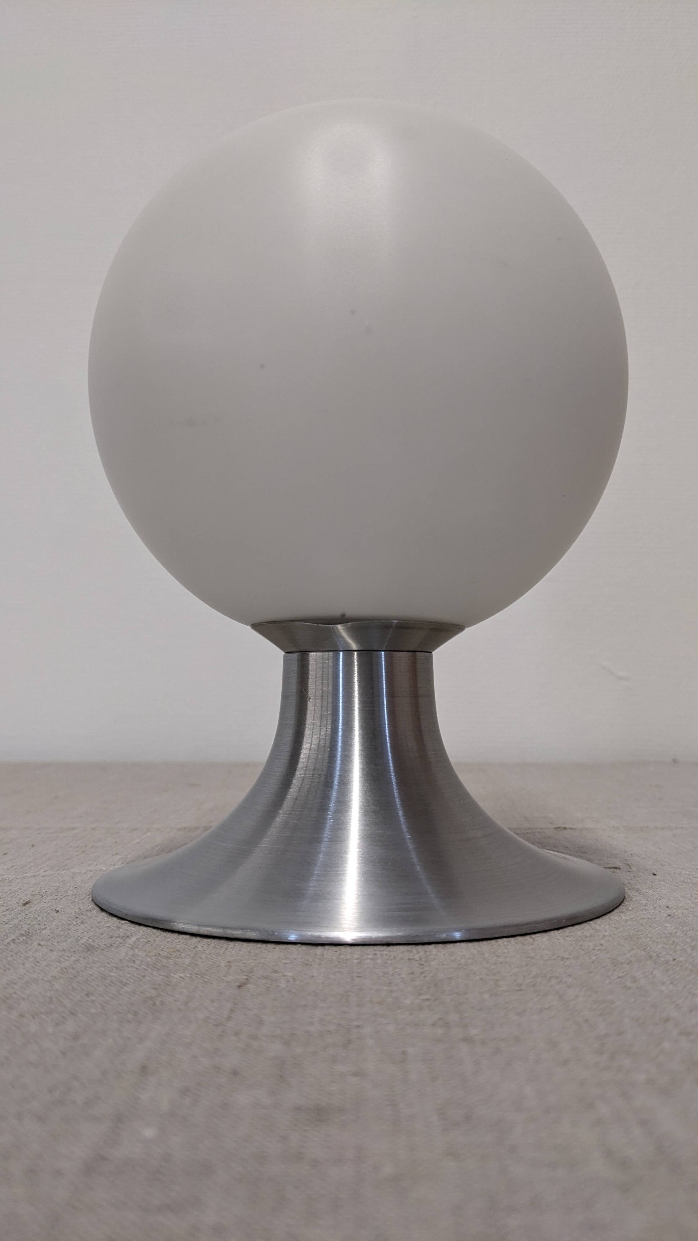 Space Age lamp in sandblasted glass from the 60s/70s
