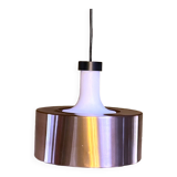 Wide staff luchten pendant lamp in glass and metal, germany, 1980s