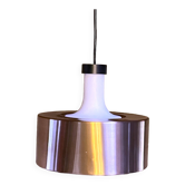 Wide staff luchten pendant lamp in glass and metal, germany, 1980s