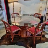 Table & chaises Maugrion Roche Bobois 1980