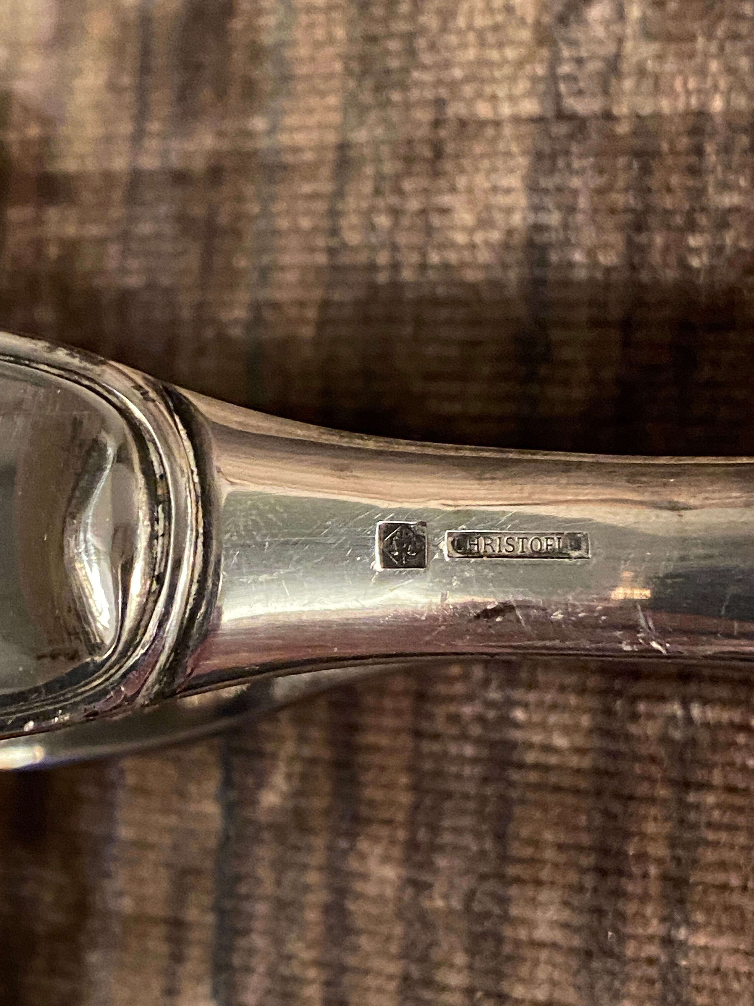 Christophe silver metal asparagus pinch