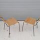 Chaises métal & rotin