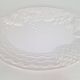 Vintage Large White Majolica Serving Bowl with Relief Fruits by A. Santos, Portugal, 1970s