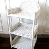 Etagère en rotin blanc , 1960