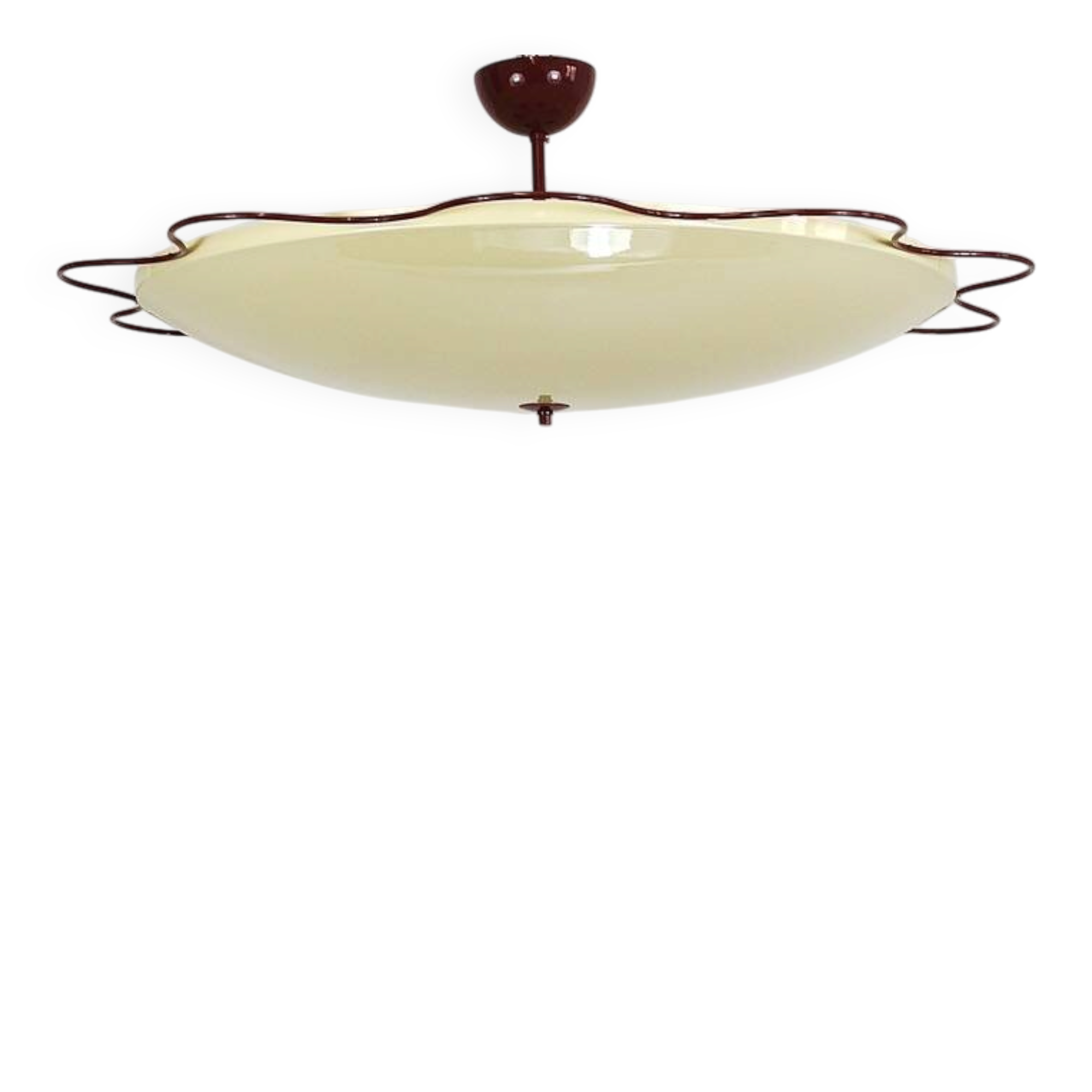 Large flush mount indirect light ceiling fixture from the Filmcasino in Vienna, 1950s.