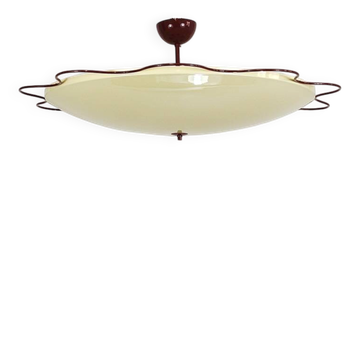 Large flush mount indirect light ceiling fixture from the Filmcasino in Vienna, 1950s.