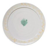 Assiette coquillage artisanale jaune