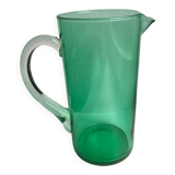 Pichet en verre vert années 70