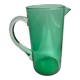 Green glass pitcher 70s