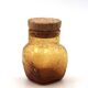 Amber bubble glass bonbonnière in the Biot style, 1970s.
