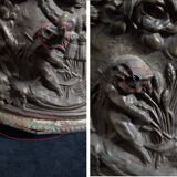 Paire de Cache-pots 19ème Siècle en Cuivre-Laiton Avec Putti en Repoussé