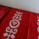 Lot 6 serviettes de table 46 x 42 rouges et blanches en coton
