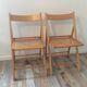 Pair of folding chairs vintage 70s canage