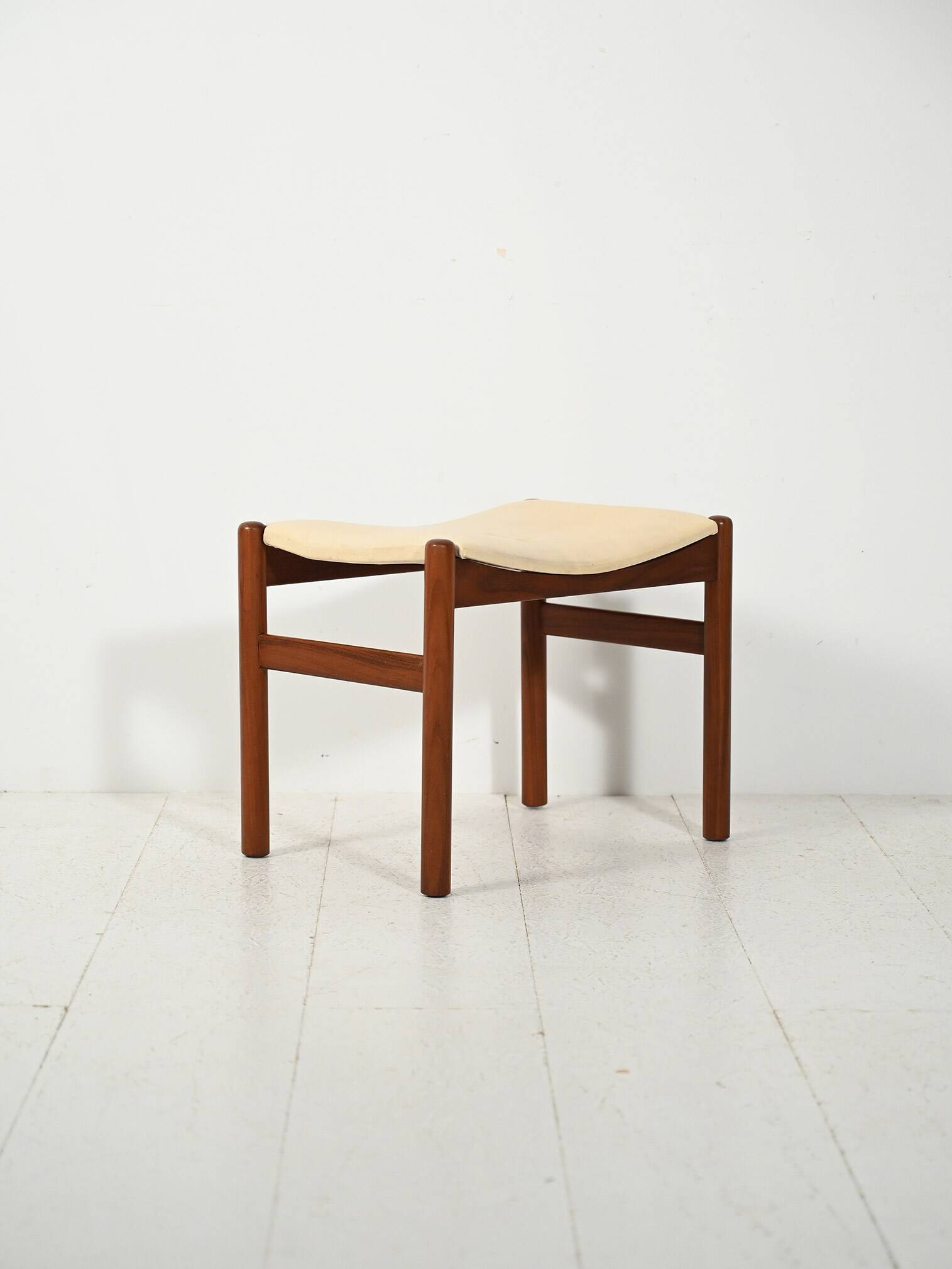 Norwegian teak footstool, 1950s–60s
