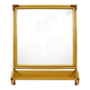 Miroir avec étagère - bambou