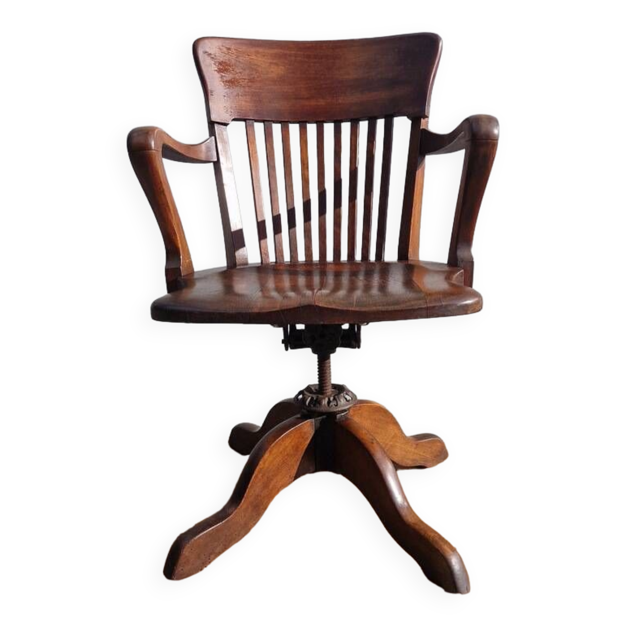 American oak office armchair
