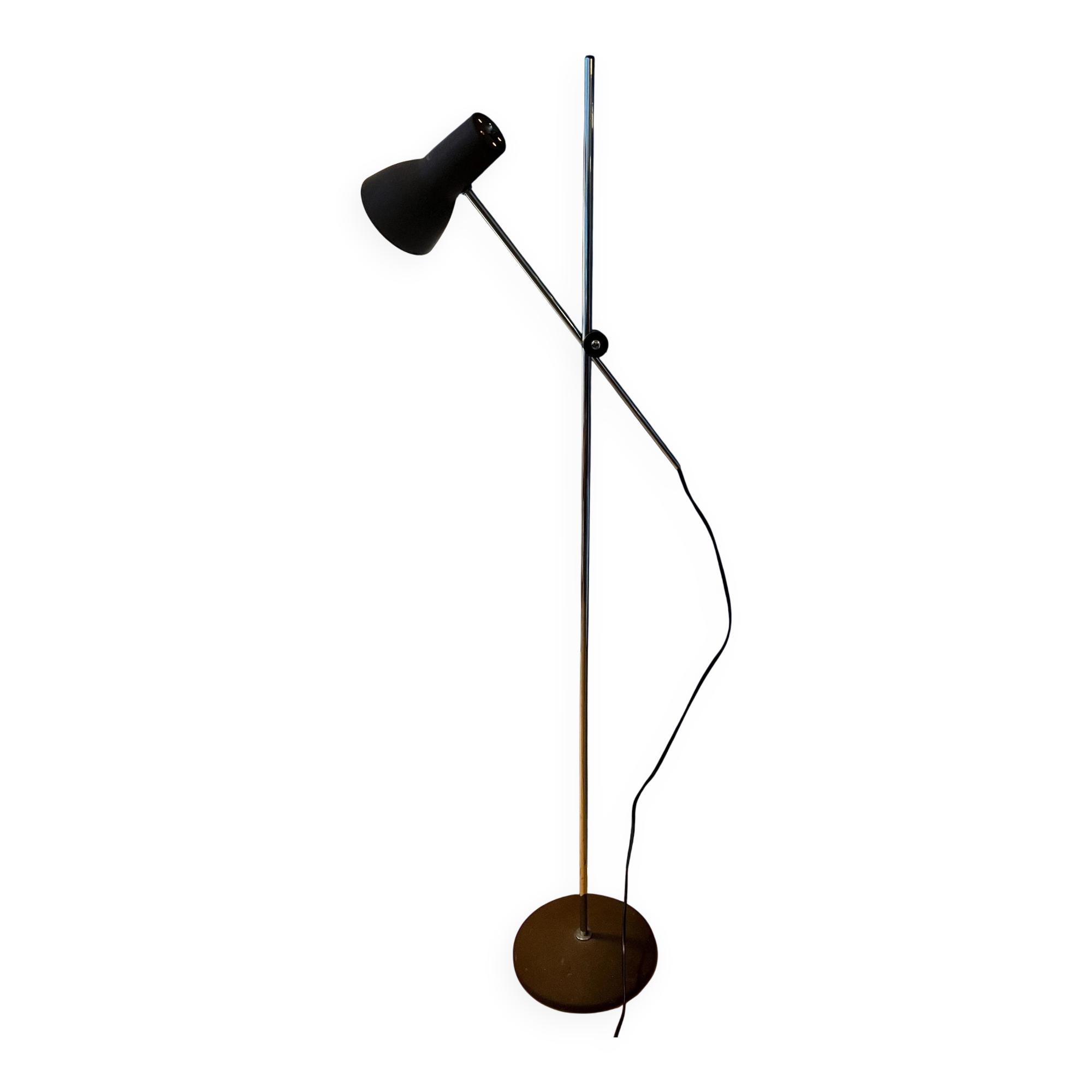 Adjustable Mid Century brown floor lamp