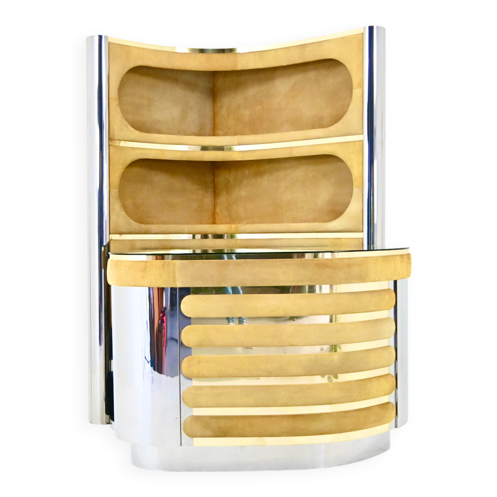 Bar set attributed to Willy Rizzo, 1970s.