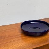 Dark blue pottery bowl from West Germany from the mid-century, 1960s.